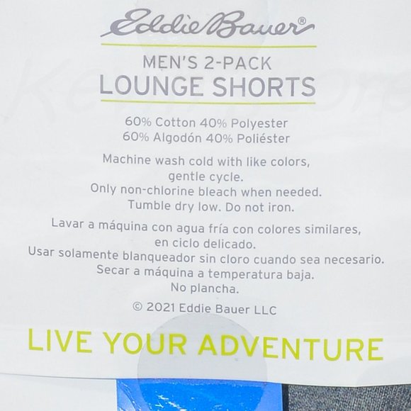 BLUE NWT Eddie Bauer Men’s‎ Short, 2-pack - Picture 4 of 8